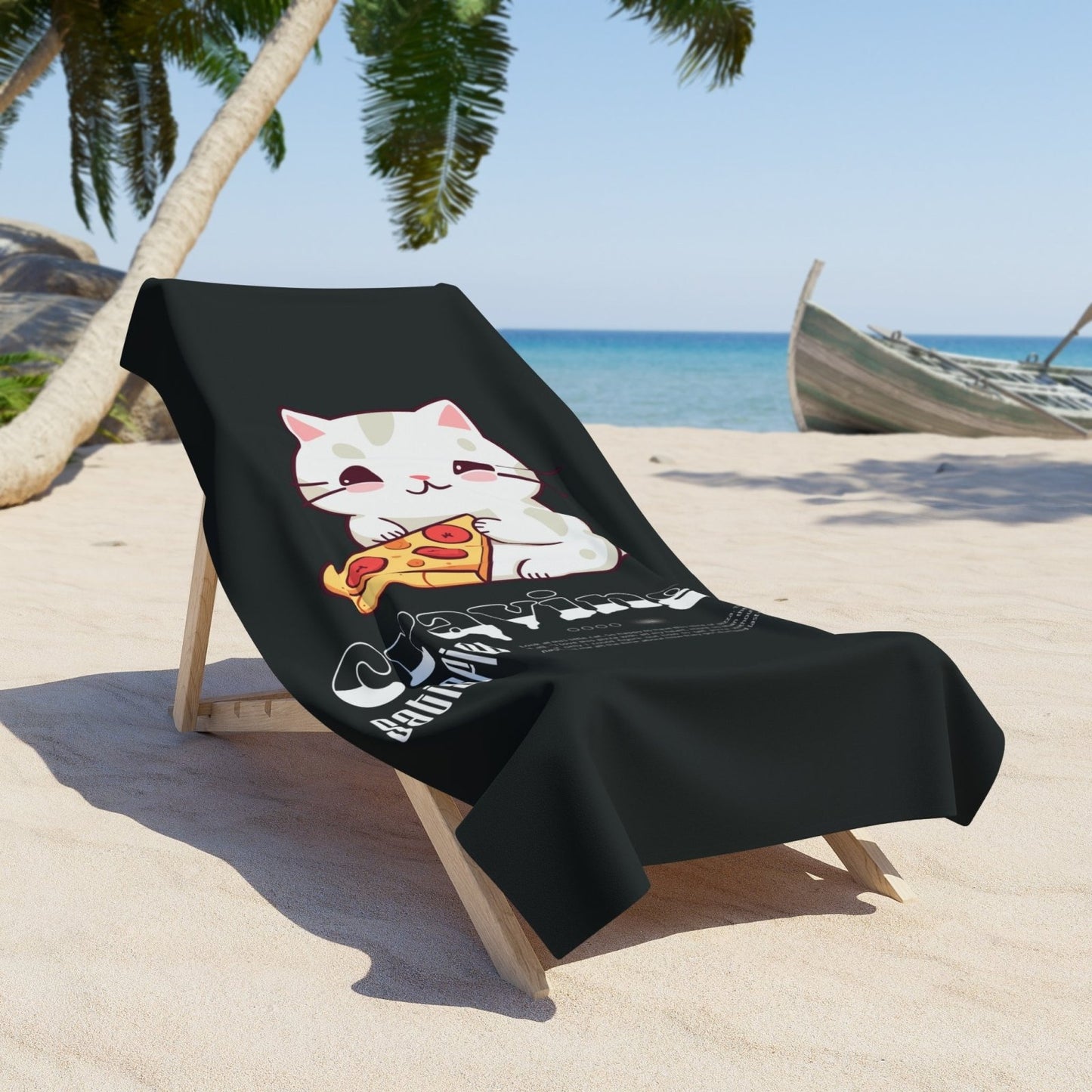 Cat Cravings Beach Towel - TheTwoShirt