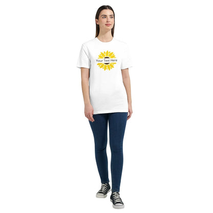 Customizable Text Sunflower Classic Womens Crewneck TwoShirt - TheTwoShirt