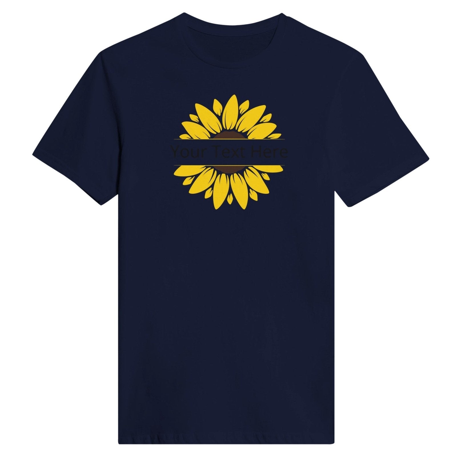 Customizable Text Sunflower Classic Womens Crewneck TwoShirt - TheTwoShirt