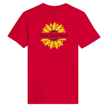 Customizable Text Sunflower Classic Womens Crewneck TwoShirt - TheTwoShirt