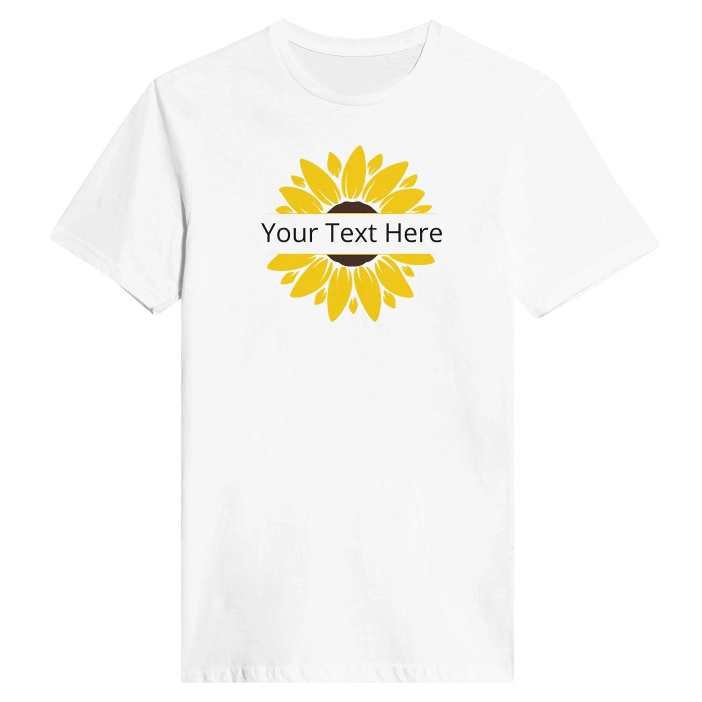 Customizable Text Sunflower Classic Womens Crewneck TwoShirt - TheTwoShirt