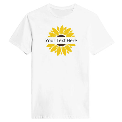 Customizable Text Sunflower Classic Womens Crewneck TwoShirt - TheTwoShirt