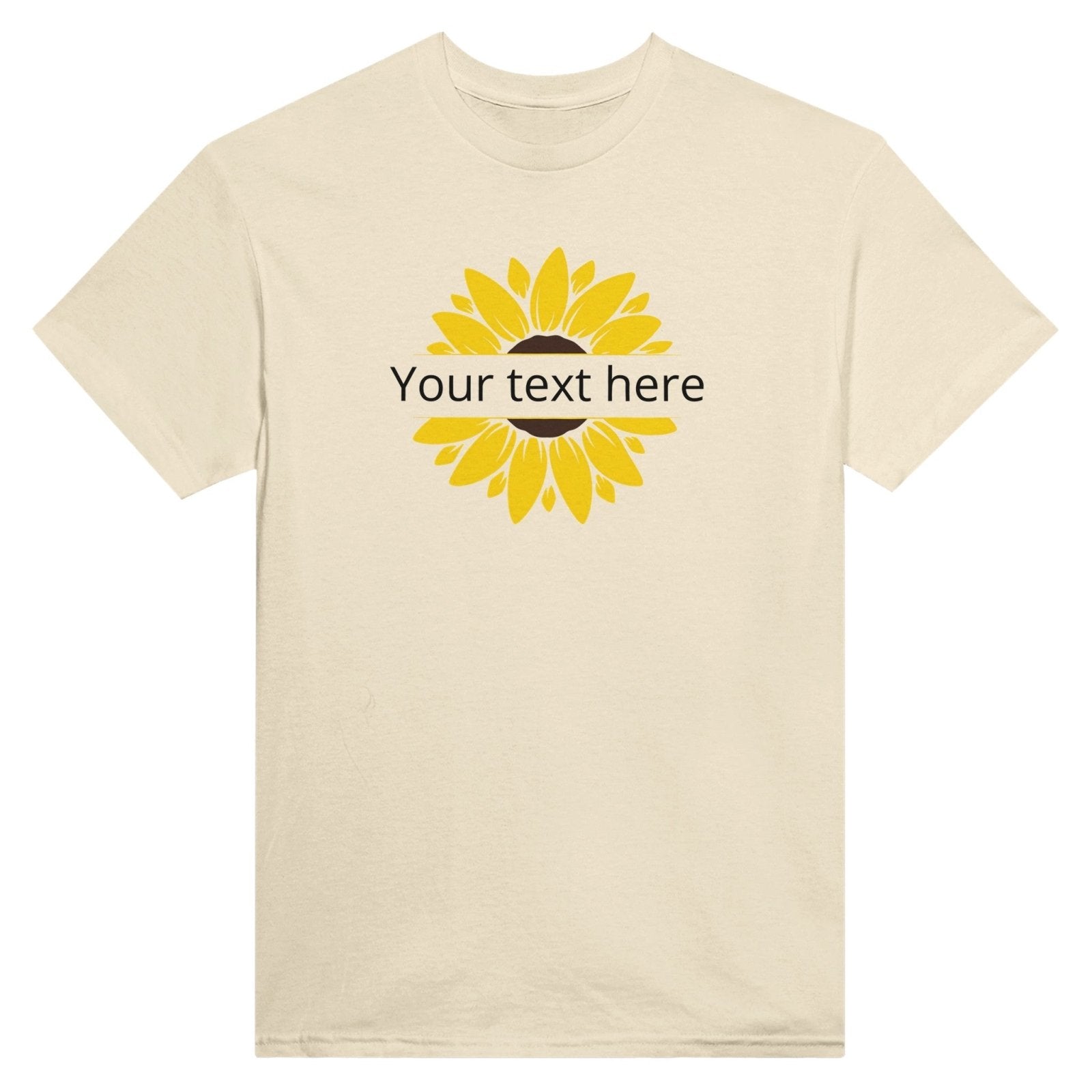 Customizable Text Sunflower Heavyweight Unisex Crewneck TwoShirt - TheTwoShirt