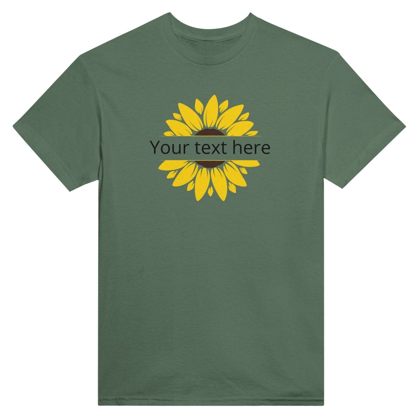 Customizable Text Sunflower Heavyweight Unisex Crewneck TwoShirt - TheTwoShirt