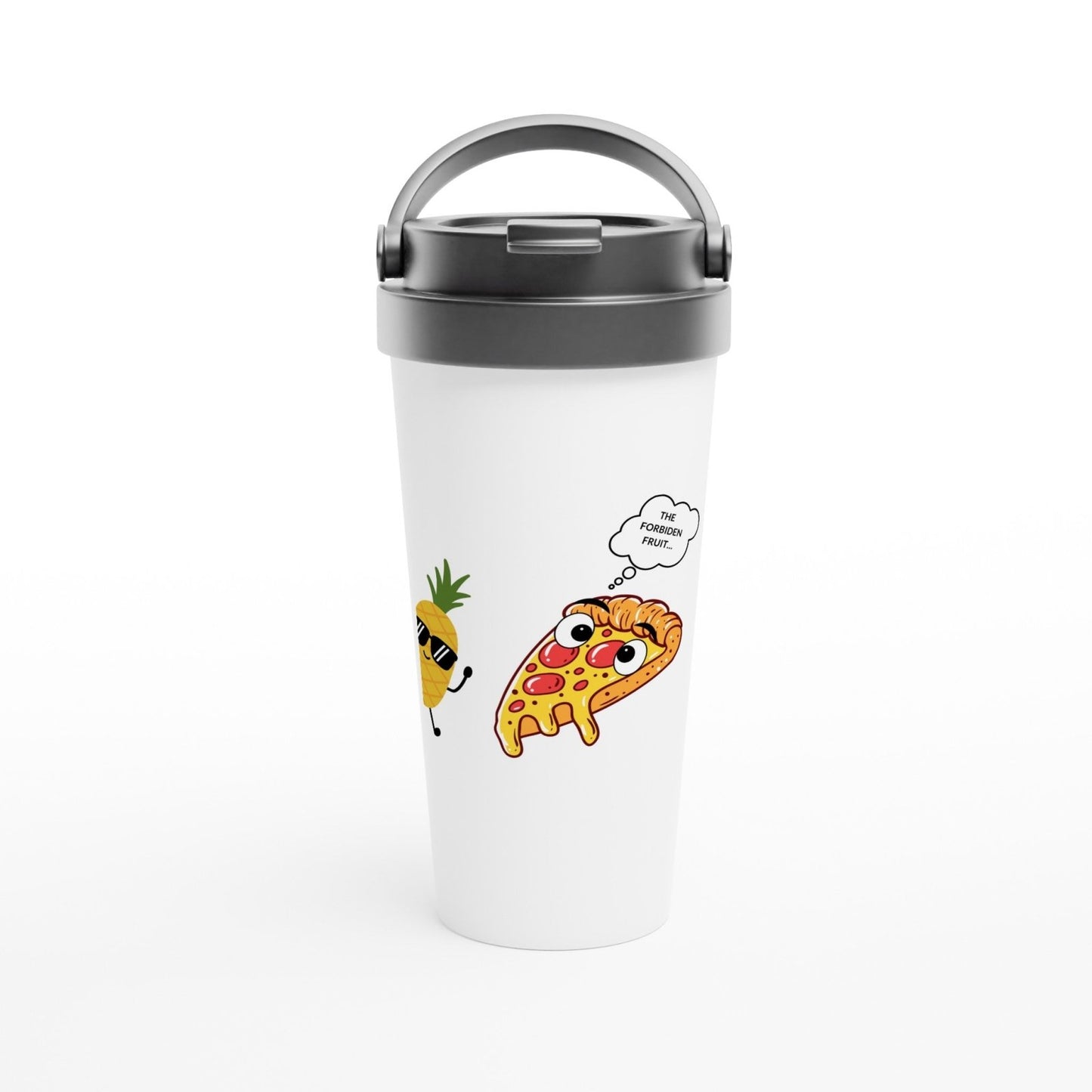 Forbidden Fruit White 15oz Stainless Steel Travel Mug - TheTwoShirt