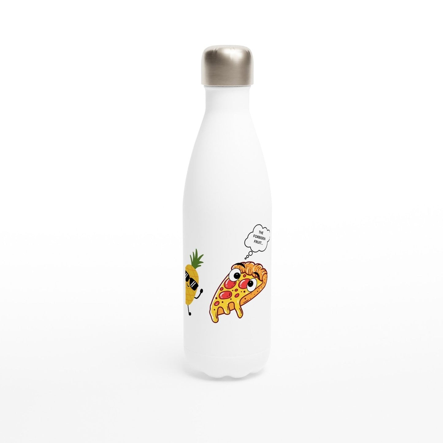 Forbidden Fruit White 17oz Stainless Steel Water Bottle - TheTwoShirt